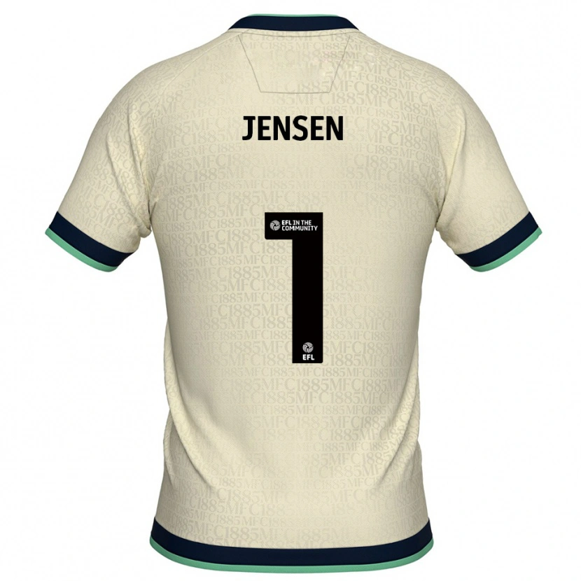 Danxen Niño Camiseta Lukas Jensen #1 Champán Azul Marino 2ª Equipación 2025/26 La Camisa México