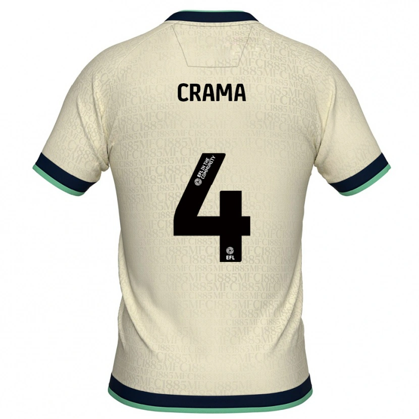 Danxen Niño Camiseta Tristan Crama #4 Champán Azul Marino 2ª Equipación 2025/26 La Camisa México
