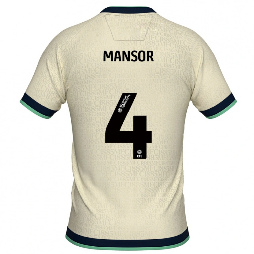 Danxen Niño Camiseta Elias Mansor #4 Champán Azul Marino 2ª Equipación 2025/26 La Camisa México