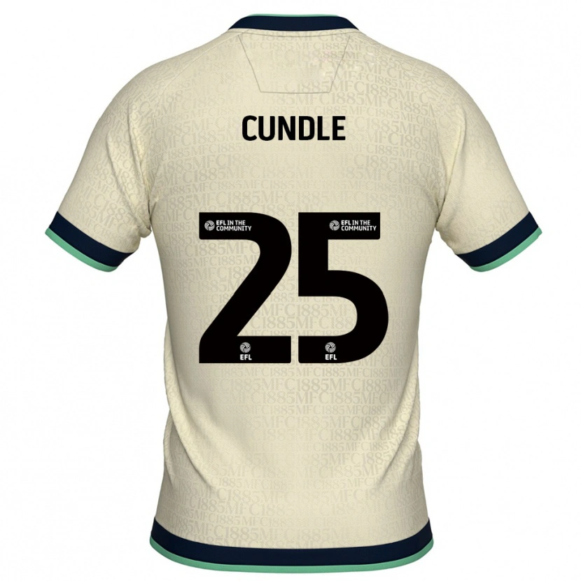 Danxen Niño Camiseta Luke Cundle #25 Champán Azul Marino 2ª Equipación 2025/26 La Camisa México
