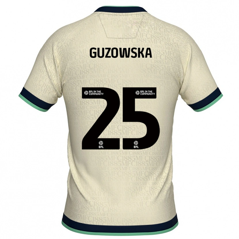 Danxen Niño Camiseta Sara Guzowska #25 Champán Azul Marino 2ª Equipación 2025/26 La Camisa México