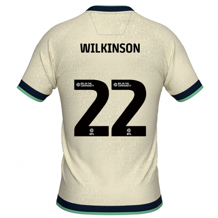 Danxen Niño Camiseta Chloe Wilkinson #22 Champán Azul Marino 2ª Equipación 2025/26 La Camisa México