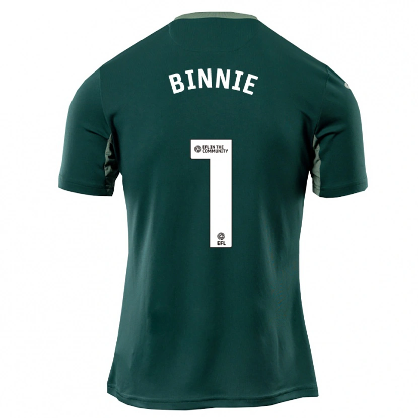 Danxen Niño Camiseta Ethan Binnie #1 Verde Blanco Púrpura 2ª Equipación 2025/26 La Camisa México