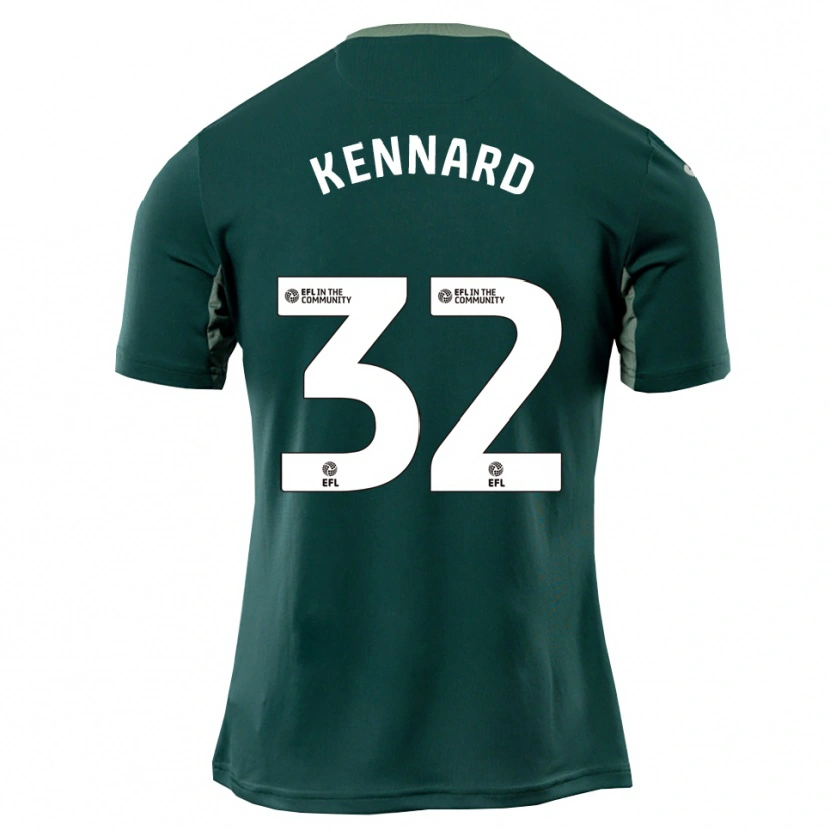 Danxen Niño Camiseta Holly Kennard #32 Verde Blanco Púrpura 2ª Equipación 2025/26 La Camisa México