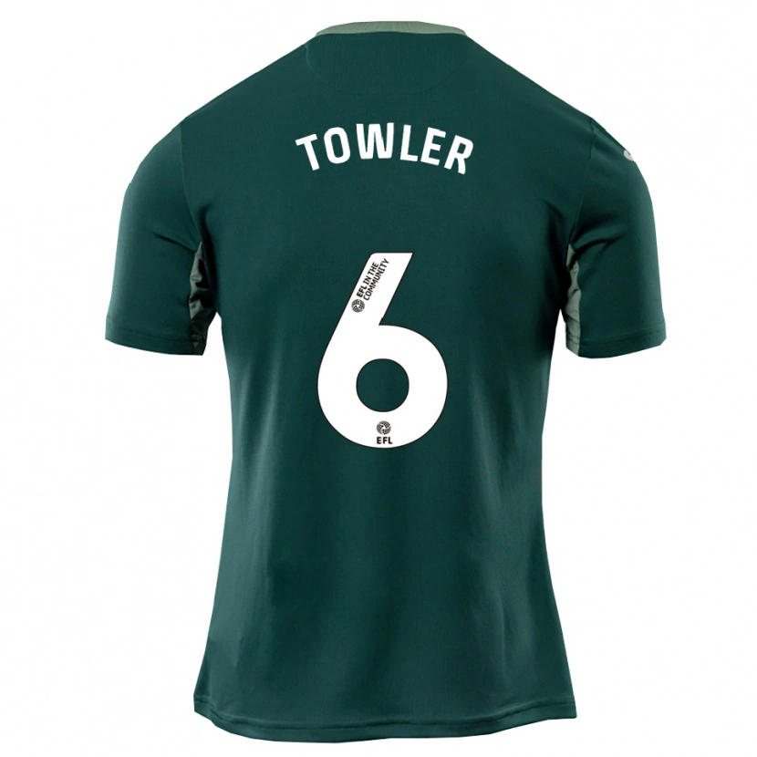 Danxen Niño Camiseta Luke Towler #6 Verde Blanco Púrpura 2ª Equipación 2025/26 La Camisa México