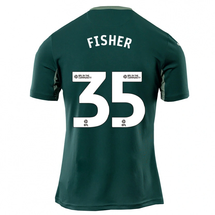 Danxen Niño Camiseta Kellen Fisher #35 Verde Blanco Púrpura 2ª Equipación 2025/26 La Camisa México