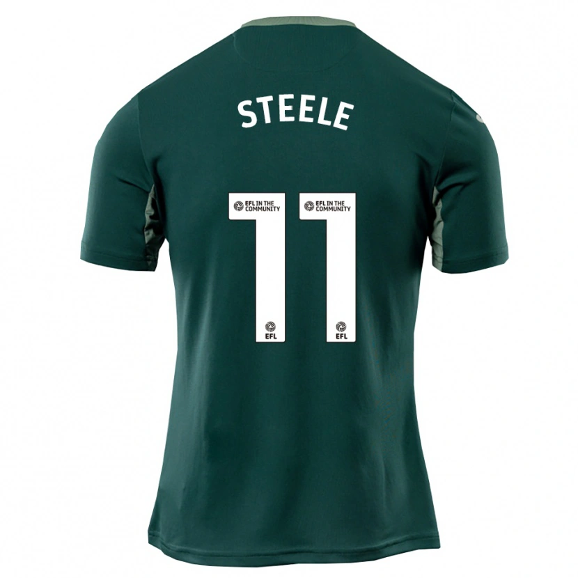Danxen Niño Camiseta Kahlil Steele #11 Verde Blanco Púrpura 2ª Equipación 2025/26 La Camisa México