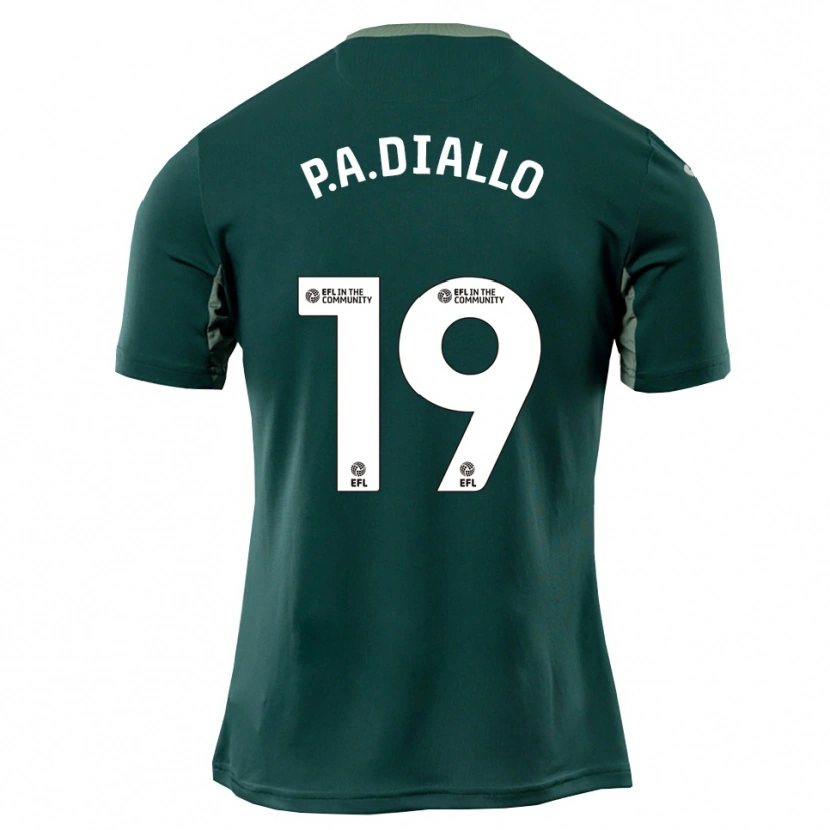 Danxen Niño Camiseta Papa Amadou Diallo #19 Verde Blanco Púrpura 2ª Equipación 2025/26 La Camisa México