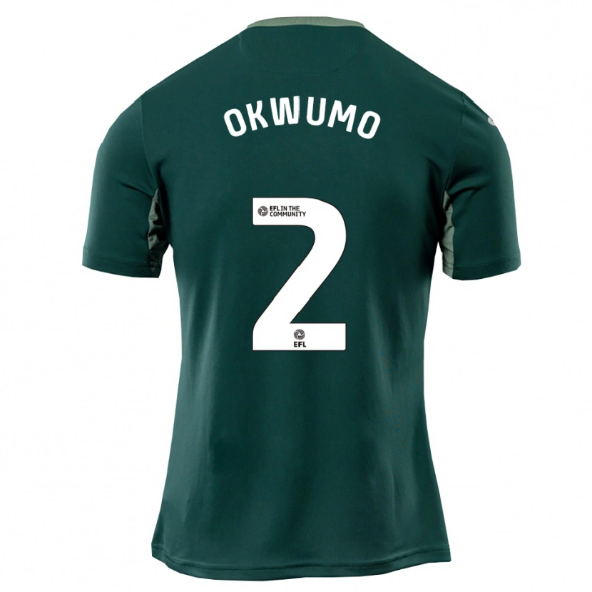 Danxen Niño Camiseta Harmony Okwumo #2 Verde Blanco Púrpura 2ª Equipación 2025/26 La Camisa México