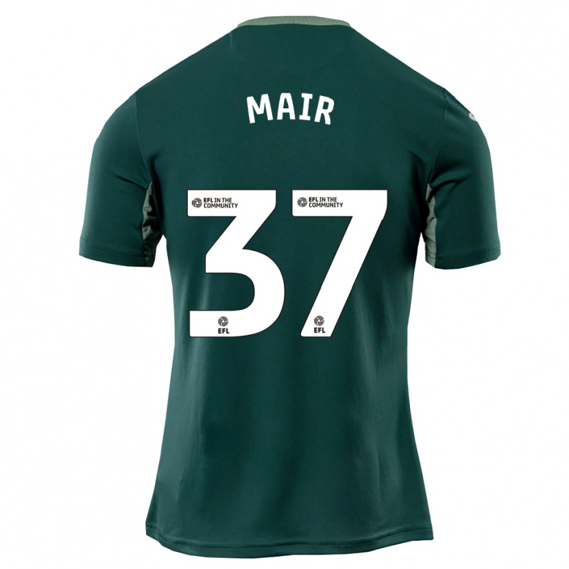 Danxen Niño Camiseta Archie Mair #37 Verde Blanco Púrpura 2ª Equipación 2025/26 La Camisa México