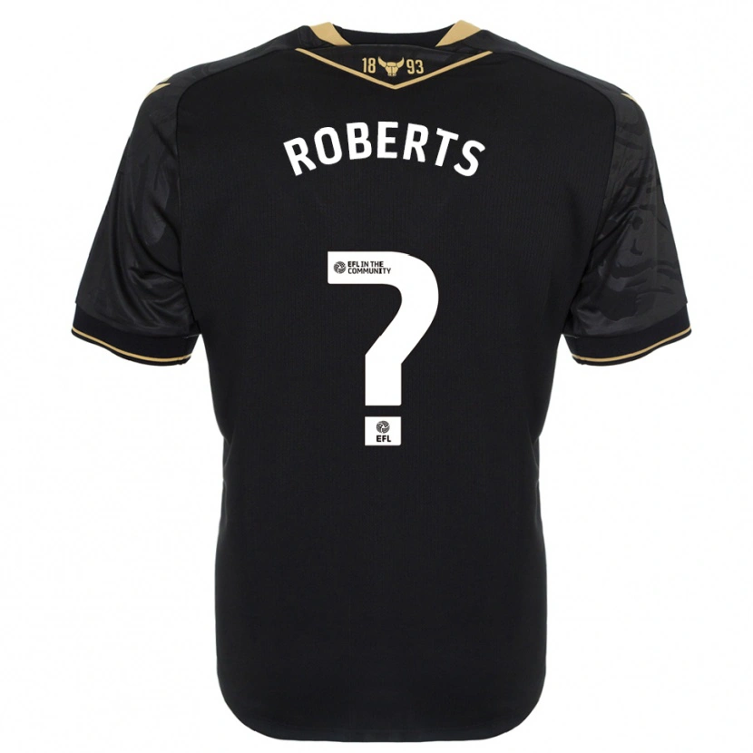 Danxen Niño Camiseta Amber Roberts #0 Negro Oro 2ª Equipación 2025/26 La Camisa México