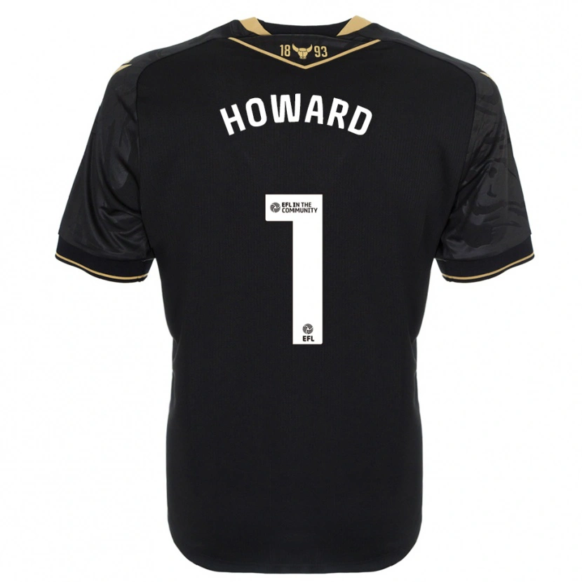 Danxen Niño Camiseta Beth Howard #1 Negro Oro 2ª Equipación 2025/26 La Camisa México