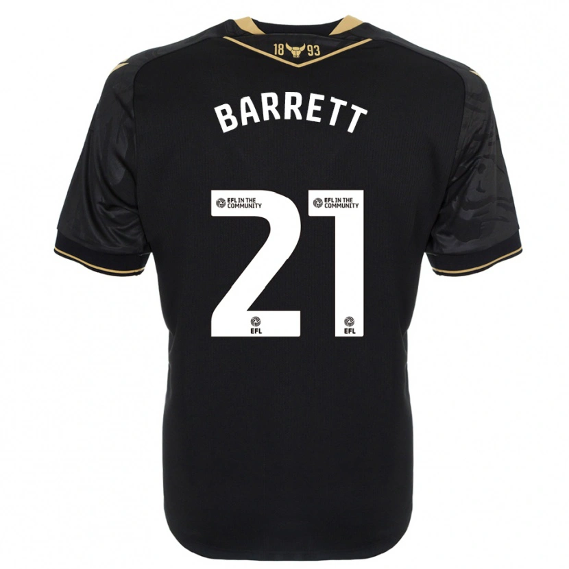 Danxen Niño Camiseta Nicole Barrett #21 Negro Oro 2ª Equipación 2025/26 La Camisa México
