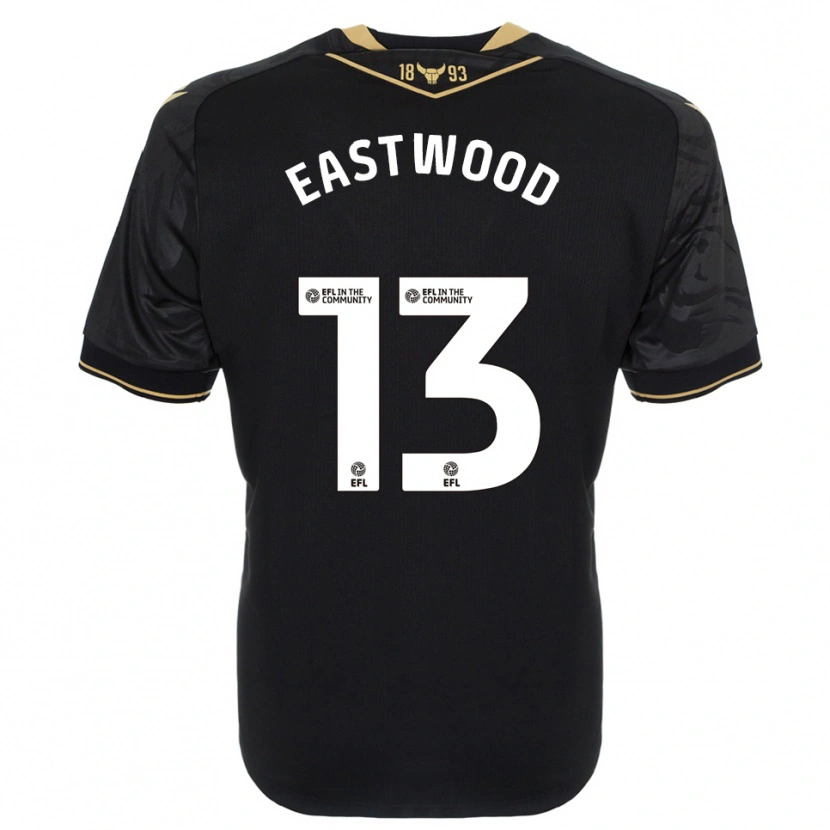 Danxen Niño Camiseta Simon Eastwood #13 Negro Oro 2ª Equipación 2025/26 La Camisa México