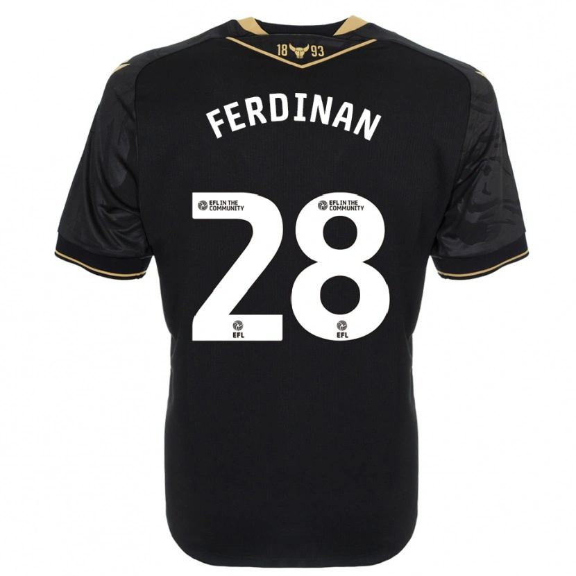 Danxen Niño Camiseta Marselino Ferdinan #28 Negro Oro 2ª Equipación 2025/26 La Camisa México