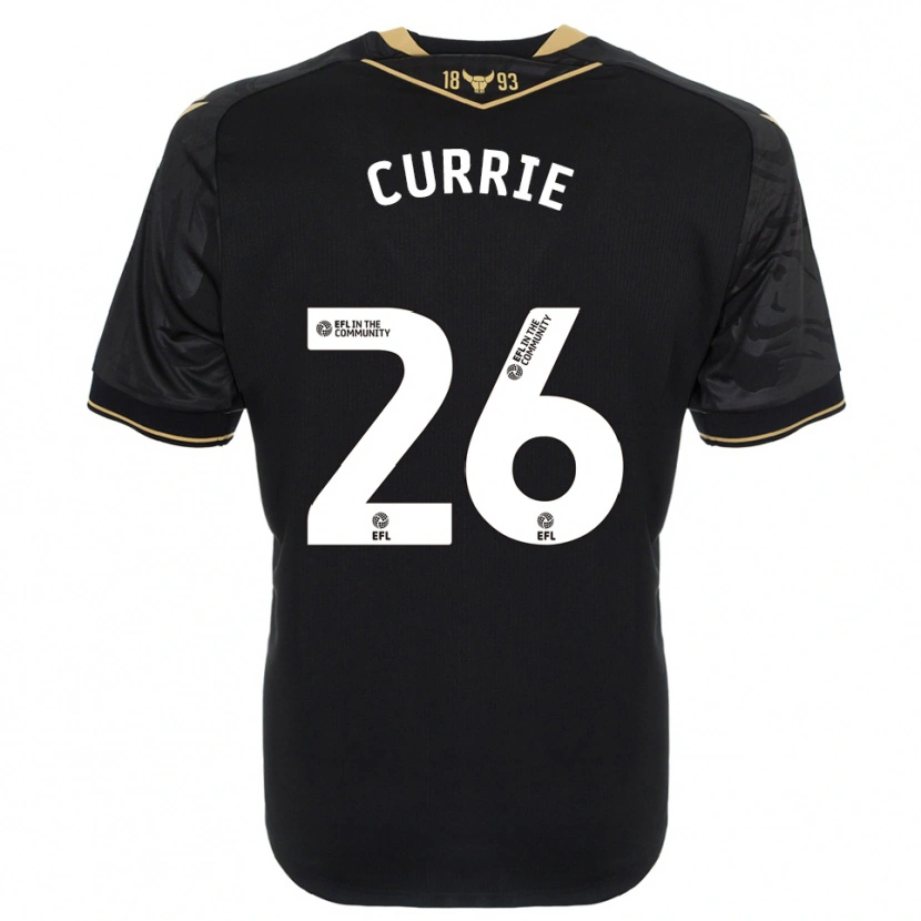 Danxen Niño Camiseta Jack Currie #26 Negro Oro 2ª Equipación 2025/26 La Camisa México