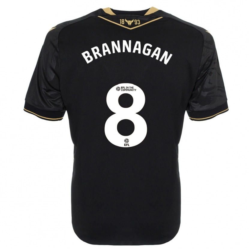 Danxen Niño Camiseta Cameron Brannagan #8 Negro Oro 2ª Equipación 2025/26 La Camisa México