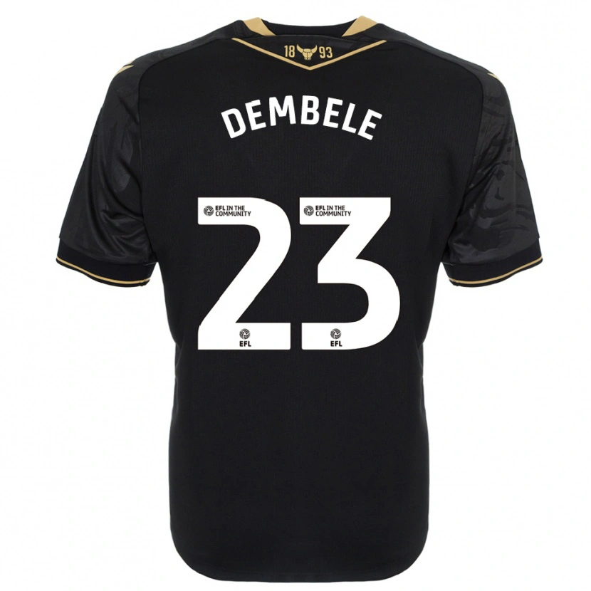 Danxen Niño Camiseta Siriki Dembélé #23 Negro Oro 2ª Equipación 2025/26 La Camisa México