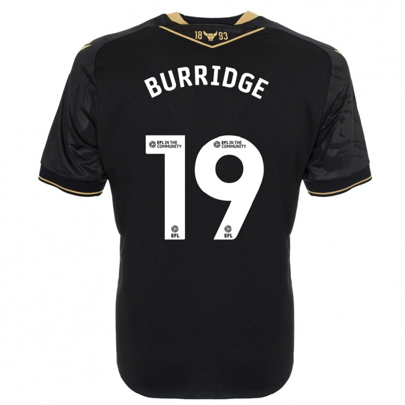 Danxen Niño Camiseta Leah Burridge #19 Negro Oro 2ª Equipación 2025/26 La Camisa México