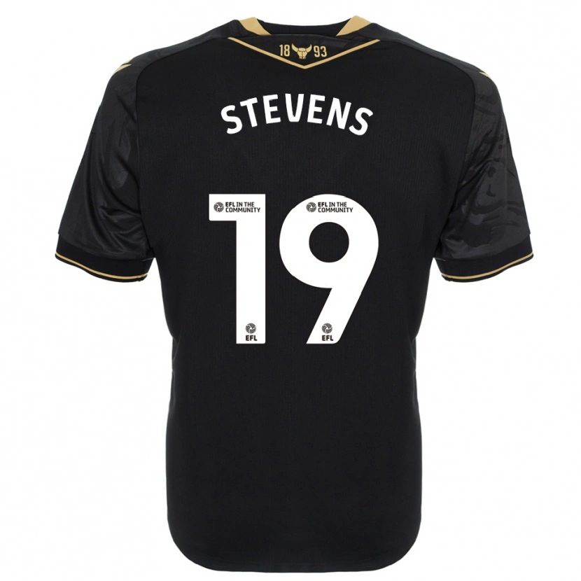 Danxen Niño Camiseta Lily Stevens #19 Negro Oro 2ª Equipación 2025/26 La Camisa México