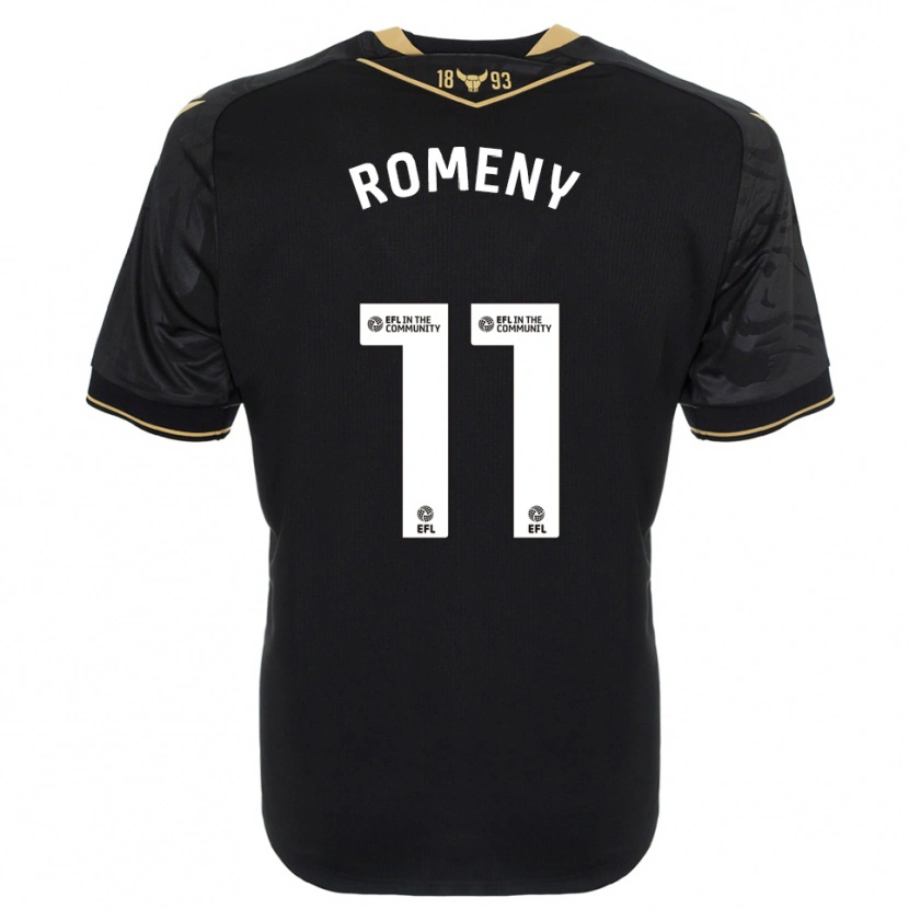 Danxen Niño Camiseta Ole Romeny #11 Negro Oro 2ª Equipación 2025/26 La Camisa México
