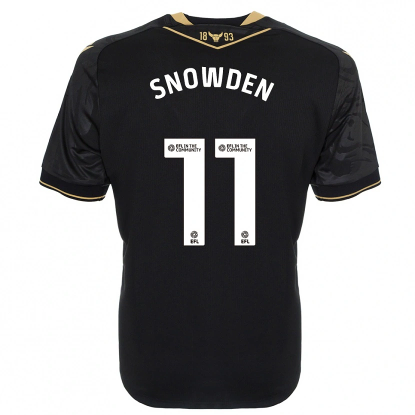 Danxen Niño Camiseta Leo Snowden #11 Negro Oro 2ª Equipación 2025/26 La Camisa México
