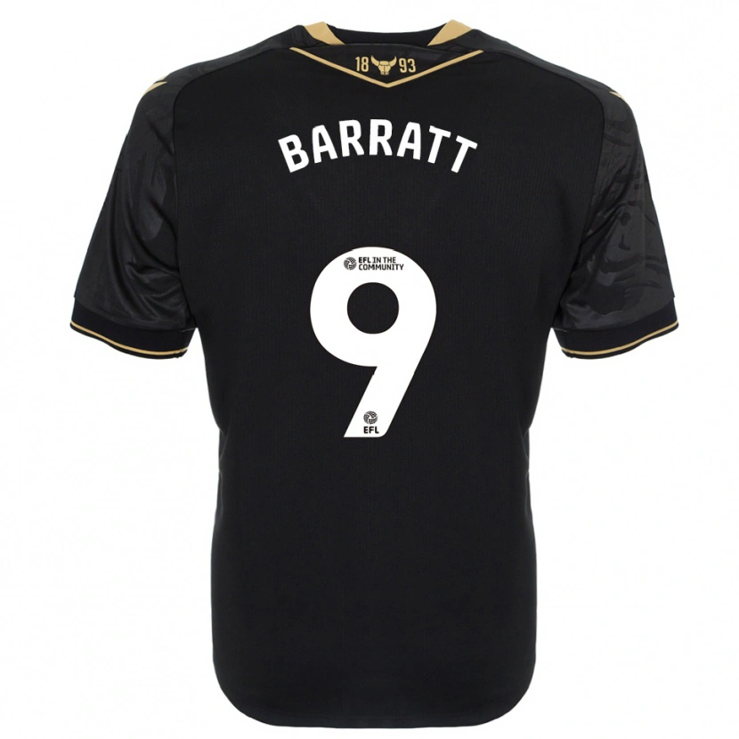 Danxen Niño Camiseta Zoe Barratt #9 Negro Oro 2ª Equipación 2025/26 La Camisa México