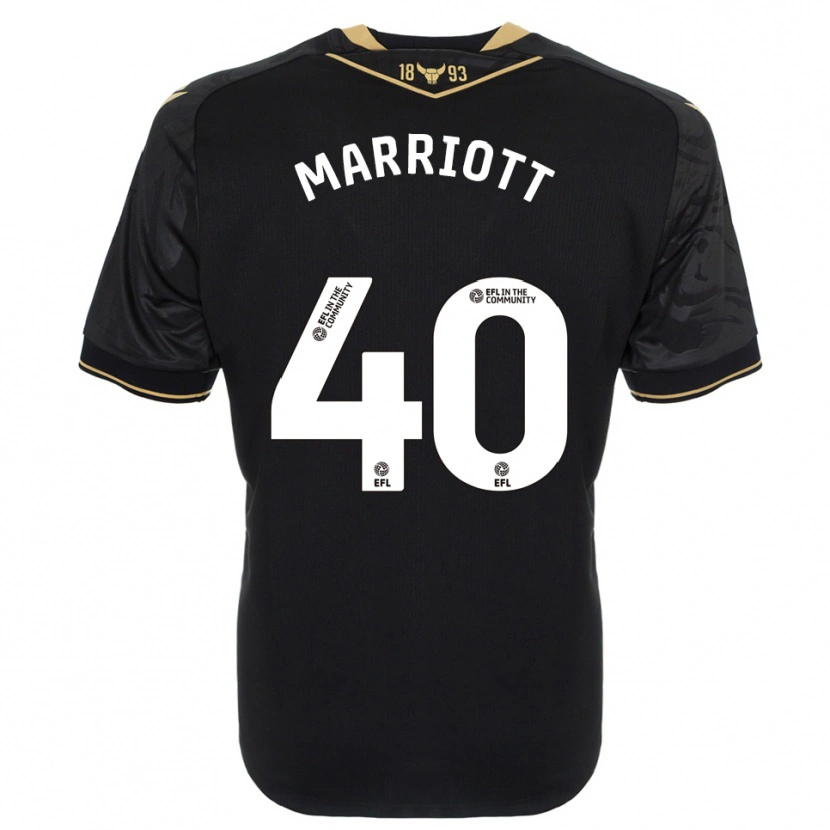 Danxen Niño Camiseta Monty Marriott #40 Negro Oro 2ª Equipación 2025/26 La Camisa México
