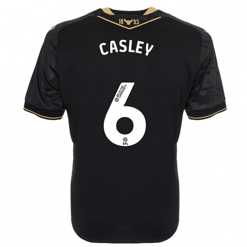 Danxen Niño Camiseta Riva Casley #6 Negro Oro 2ª Equipación 2025/26 La Camisa México