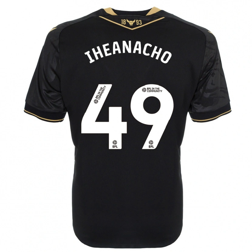 Danxen Niño Camiseta Josh Iheanacho #49 Negro Oro 2ª Equipación 2025/26 La Camisa México