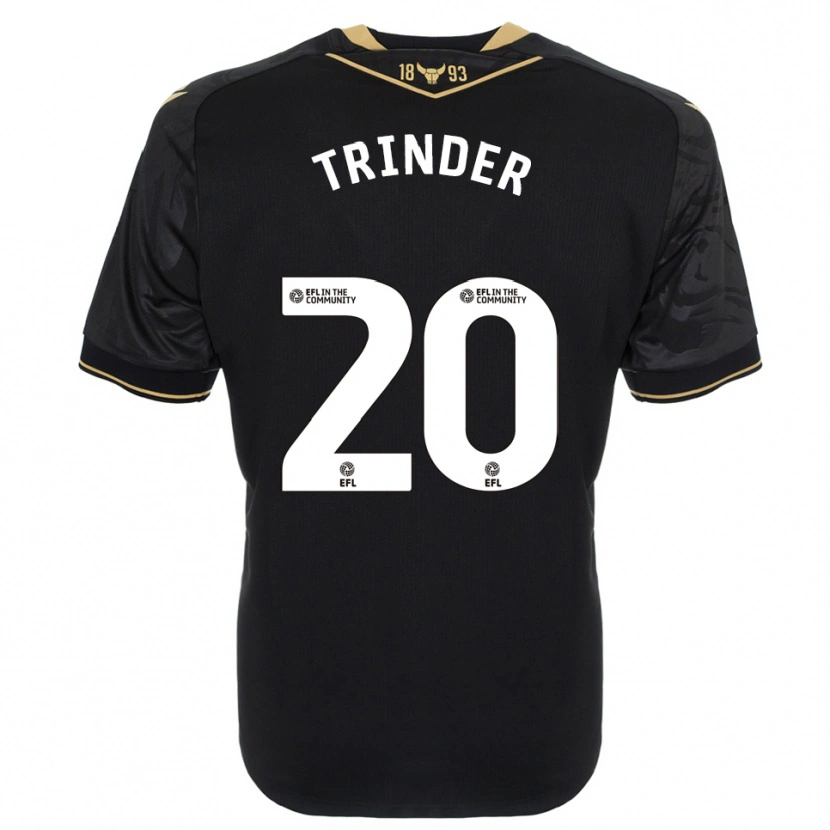 Danxen Niño Camiseta Lucy Trinder #20 Negro Oro 2ª Equipación 2025/26 La Camisa México