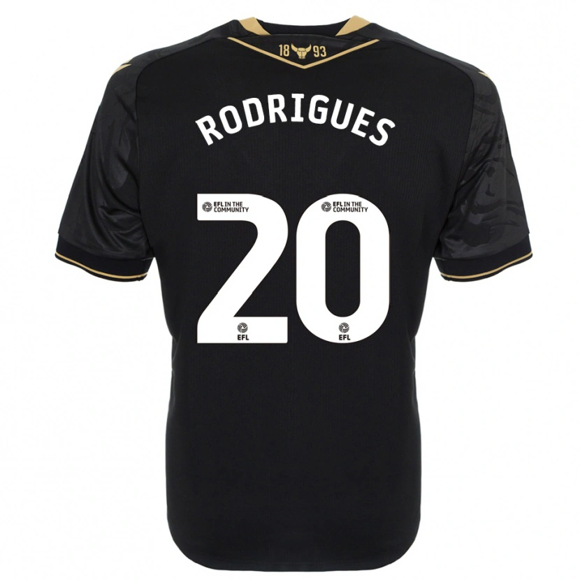 Danxen Niño Camiseta Rúben Rodrigues #20 Negro Oro 2ª Equipación 2025/26 La Camisa México