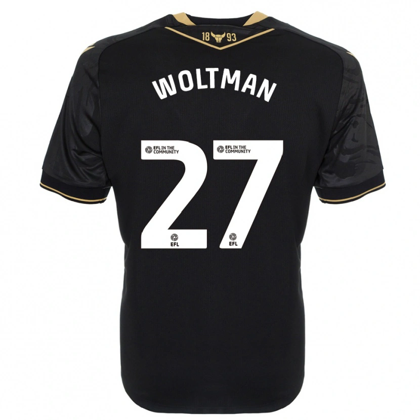 Danxen Niño Camiseta Max Woltman #27 Negro Oro 2ª Equipación 2025/26 La Camisa México
