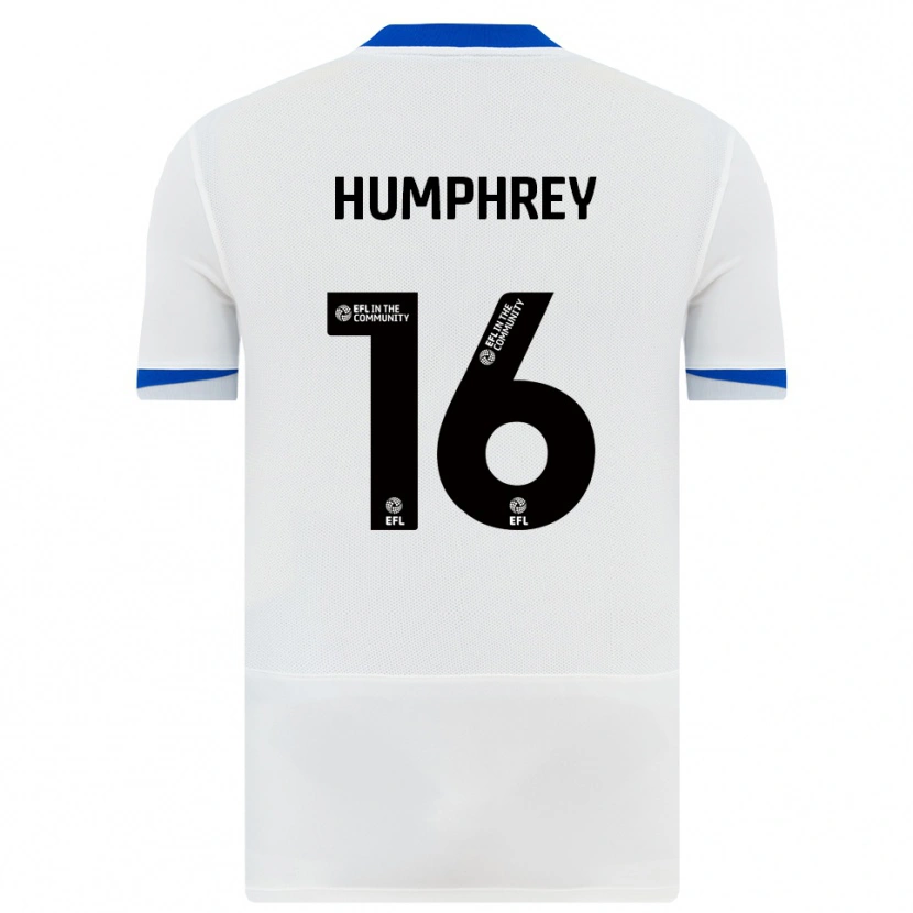 Danxen Niño Camiseta Ella Humphrey #16 Blanco Negro 2ª Equipación 2025/26 La Camisa México