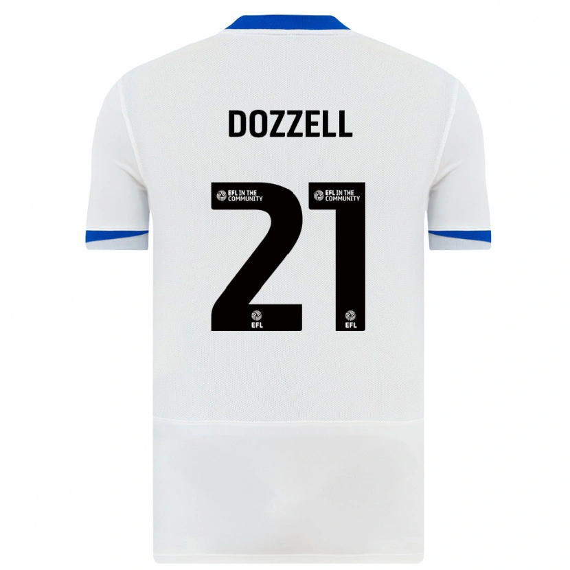 Danxen Niño Camiseta Andre Dozzell #21 Blanco Negro 2ª Equipación 2025/26 La Camisa México