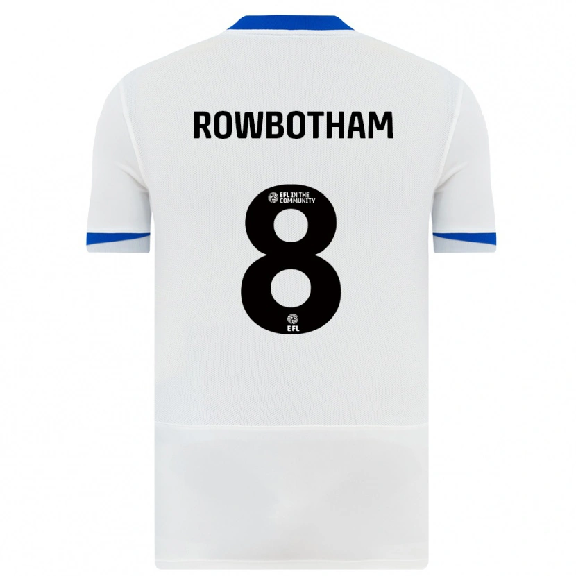 Danxen Niño Camiseta Ava Rowbotham #8 Blanco Negro 2ª Equipación 2025/26 La Camisa México