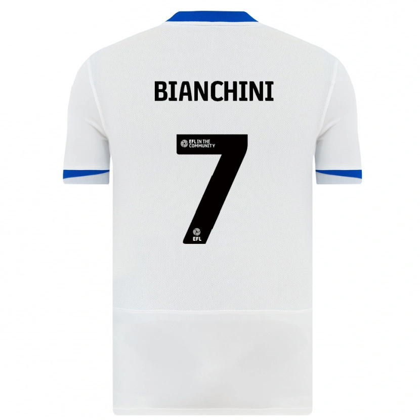 Danxen Niño Camiseta Florian Bianchini #7 Blanco Negro 2ª Equipación 2025/26 La Camisa México
