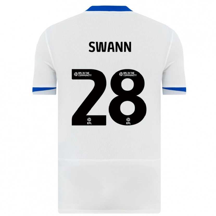 Danxen Niño Camiseta Reuben Swann #28 Blanco Negro 2ª Equipación 2025/26 La Camisa México