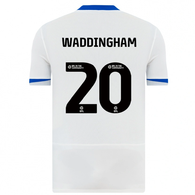 Danxen Niño Camiseta Thomas Waddingham #20 Blanco Negro 2ª Equipación 2025/26 La Camisa México