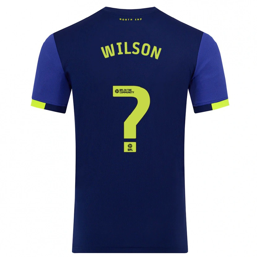 Danxen Niño Camiseta Max Wilson #0 Azul Marino Amarillo 2ª Equipación 2025/26 La Camisa México