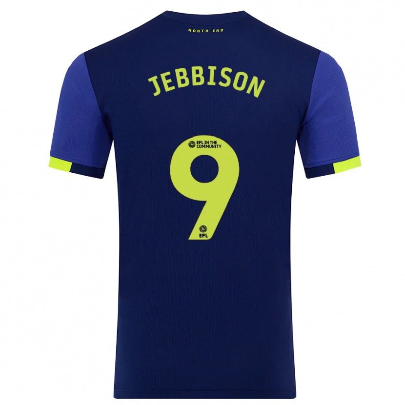 Danxen Niño Camiseta Daniel Jebbison #9 Azul Marino Amarillo 2ª Equipación 2025/26 La Camisa México
