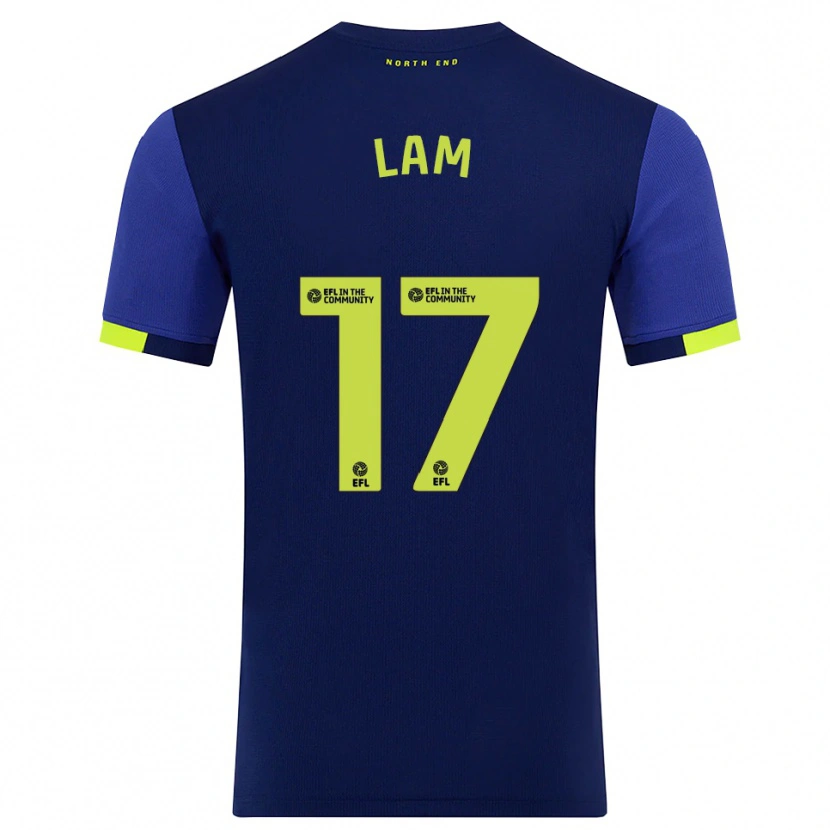 Danxen Niño Camiseta Isaac Lam #17 Azul Marino Amarillo 2ª Equipación 2025/26 La Camisa México