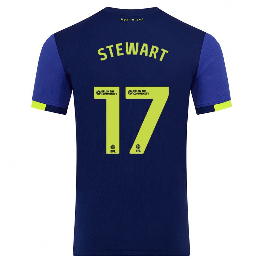 Danxen Niño Camiseta Layton Stewart #17 Azul Marino Amarillo 2ª Equipación 2025/26 La Camisa México