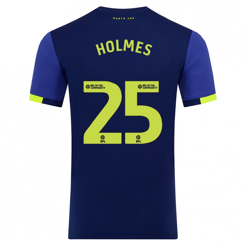 Danxen Niño Camiseta Duane Holmes #25 Azul Marino Amarillo 2ª Equipación 2025/26 La Camisa México