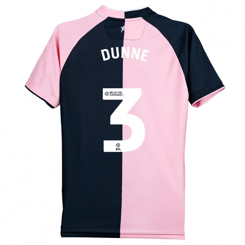 Danxen Niño Camiseta Jimmy Dunne #3 Rosa Negro 2ª Equipación 2025/26 La Camisa México