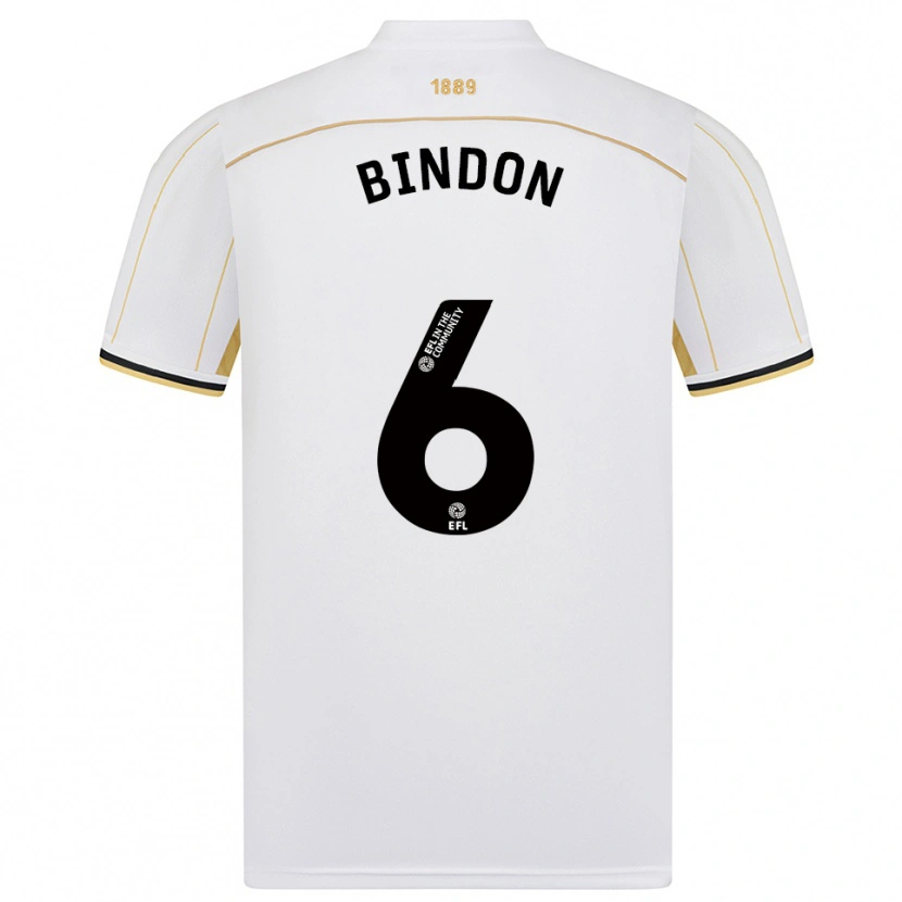Danxen Niño Camiseta Tyler Bindon #6 Blanco Oro 2ª Equipación 2025/26 La Camisa México
