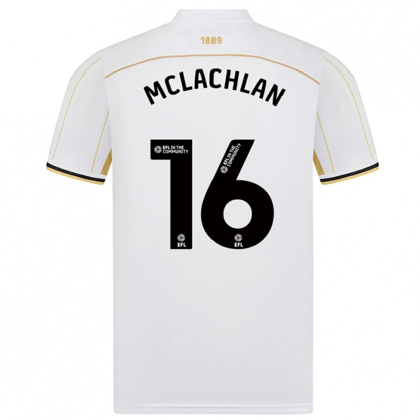 Danxen Niño Camiseta Riley Mclachlan #16 Blanco Oro 2ª Equipación 2025/26 La Camisa México