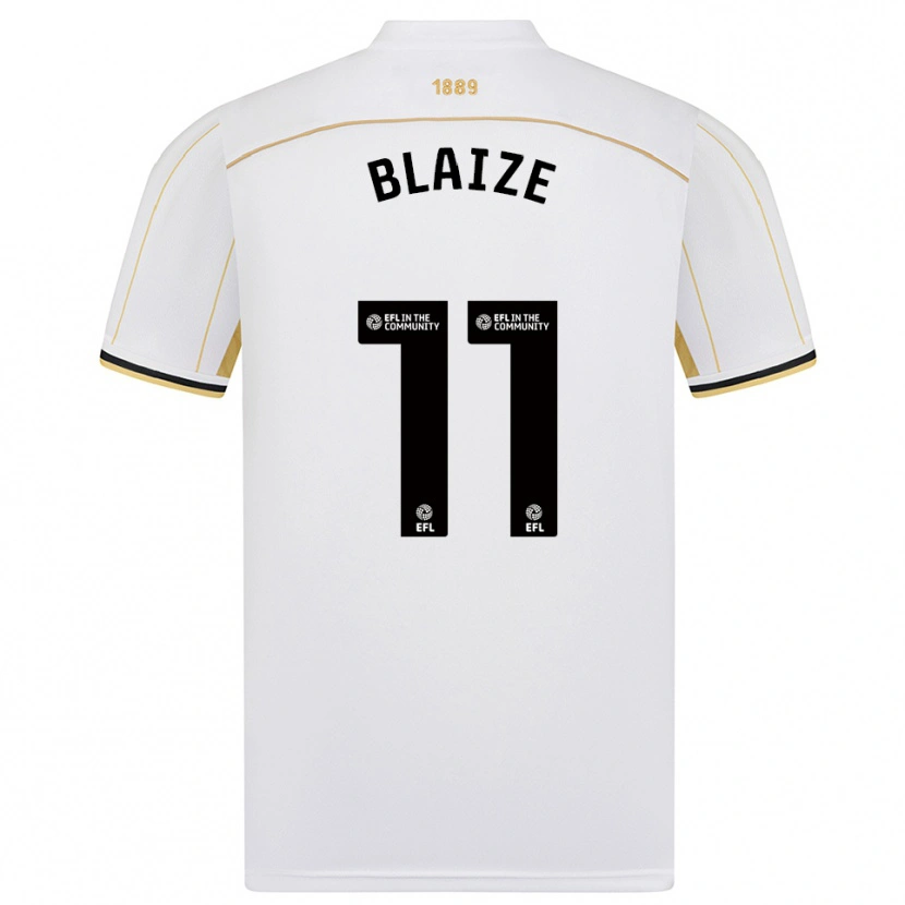 Danxen Niño Camiseta Jackson Blaize #11 Blanco Oro 2ª Equipación 2025/26 La Camisa México