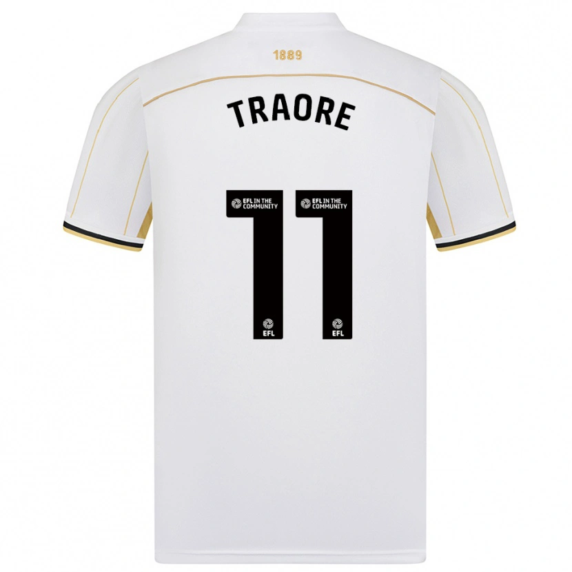 Danxen Niño Camiseta Bénie Traoré #11 Blanco Oro 2ª Equipación 2025/26 La Camisa México