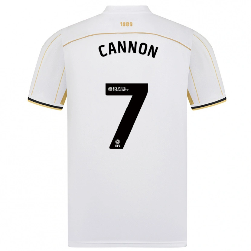 Danxen Niño Camiseta Tom Cannon #7 Blanco Oro 2ª Equipación 2025/26 La Camisa México